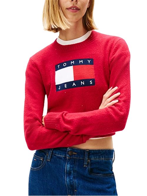 Maglione con bandiera in lurex Tommy Jeans | DW0DW21690XJP